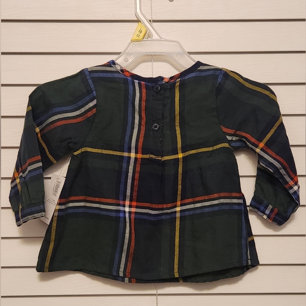 (3 ITEMS FOR $10)Old Navy Plaid Long Sleeve Baby Top Size 12-18 Months NWT - Picture 7 of 8